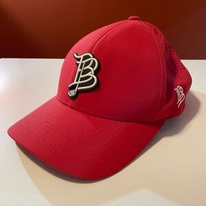 Branded Bills Men’s Red Performance Adjustable Golfing Flexfit Hat Cap
